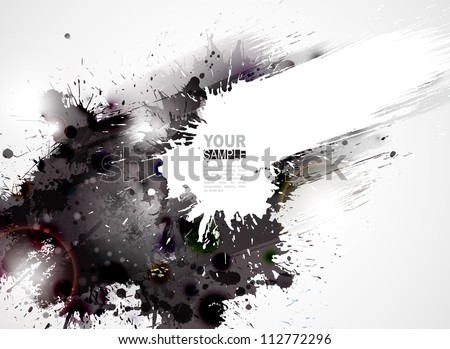 Abstract grunge artistic Background forming by blots