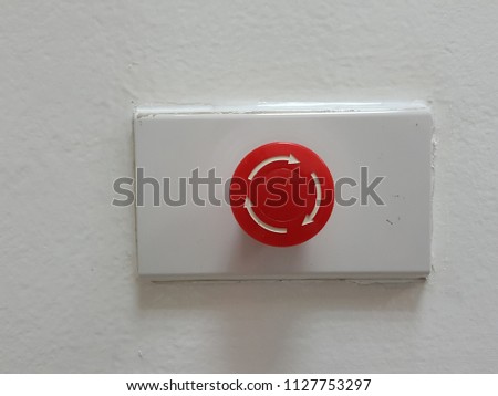 Red push button and pins clockwise.