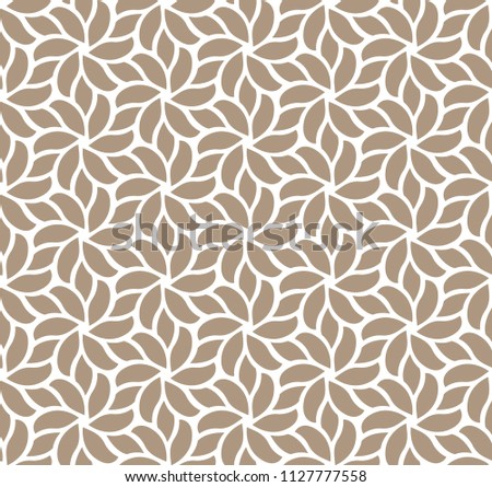 Floral Stylish Seamless Pattern. Vector Leaf background. Retro Ornament texture.