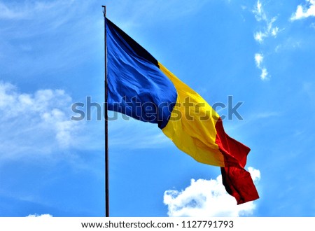 the Romanian flag