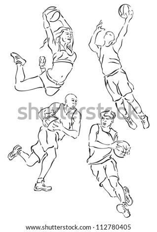 "Volleyball four silhouette"