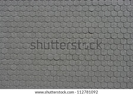 Black tiled roof for background usage Royalty-Free Stock Photo #112781092