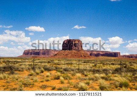 The spectacular view of Monument Valley, Utah desert
