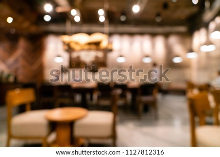 Blur restaurant background