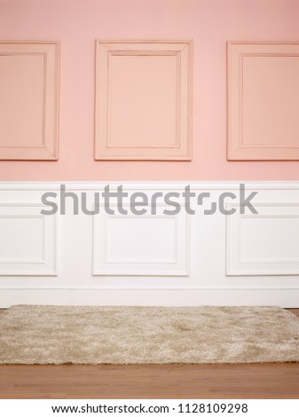 color wooden all,pink wall, wll backgroung Royalty-Free Stock Photo #1128109298
