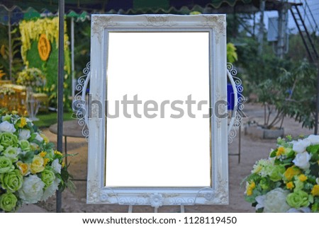 Picture Frame on Wedding Day