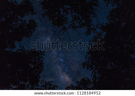 Sky background and stars at night Milkyway