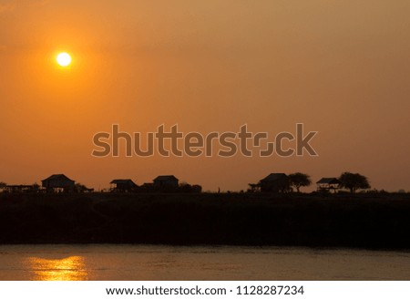 Sunset Along the Mekong River