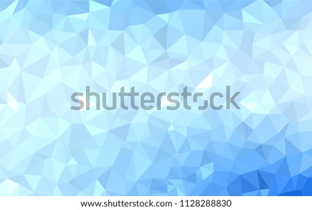 Light BLUE vector polygonal template. Geometric illustration in Origami style with gradient.  Pattern for a brand book's backdrop.