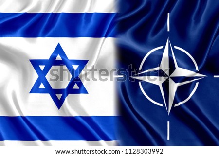 Flag of Israel and Nato Silk