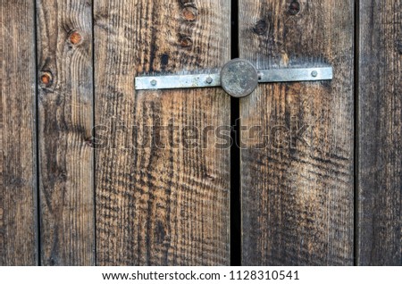 Rustic wooden door shutlock