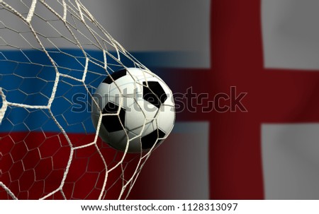 Football Cup competition between the national Russian  and national England.