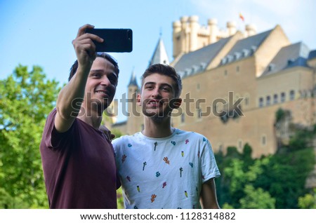 Selfie in front of the castle