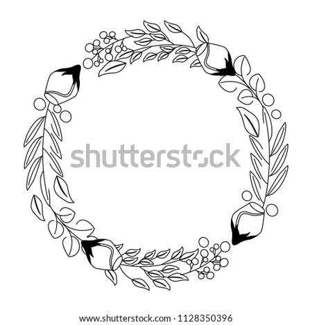 wreath flowers leaves ornament decoration nature