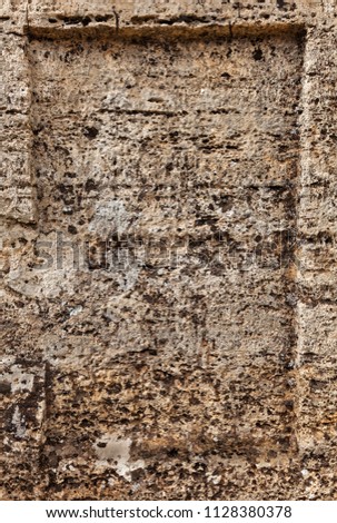 Stone plate with inscriptions in ancient city Hierapolis