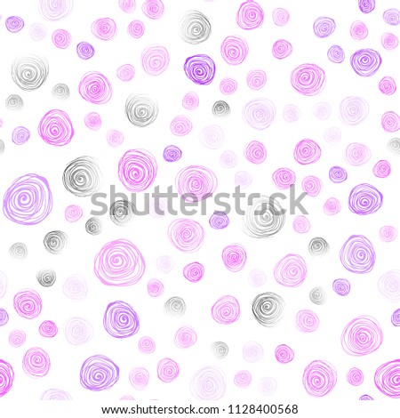 Light Pink vector seamless doodle blurred pattern. Doodle illustration of flowers in Origami style with gradient. Elegant pattern for a brand book.