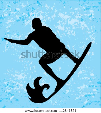 vector surfer silhouette