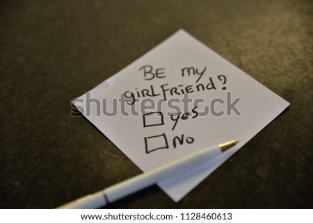 
Handwritten notepad, personal message.