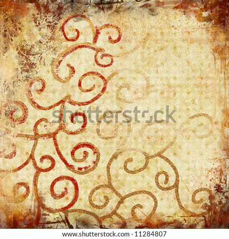 vintage background with hand-drawing  patterns