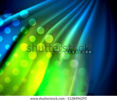 Neon holographic fluid color wave for web, wallpaper, pattern, texture and background. Vector illustration