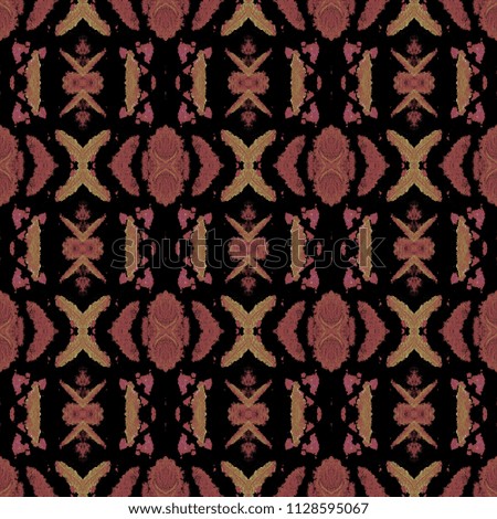 Tie dye shibori print. Seamless hand drawn boho pattern. Ink textured japanese background. Modern batik wallpaper tile. Watercolor pattern for fabric, clothes, wallpaper. Tie dye batik. Ethnic design.