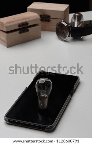 Phone and light bulb