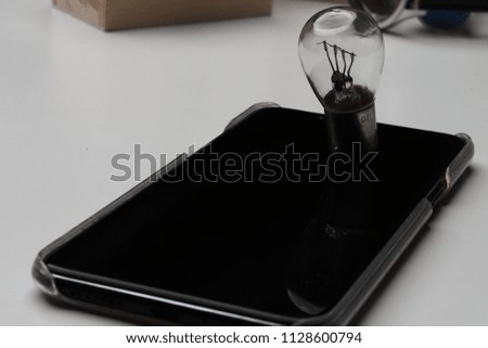 Phone and light bulb