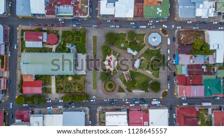 Beautiful aerial view of the town of Canas Guanacaste, Costa Rica
