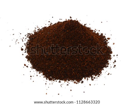 coffee powder isolated on white background