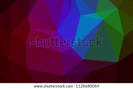 Dark Multicolor vector triangle mosaic cover. Glitter abstract illustration with an elegant design. Triangular pattern for your business design.