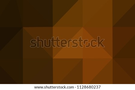 Dark Orange vector triangle mosaic cover. Colorful illustration in abstract style with gradient. Textured pattern can be used for background.