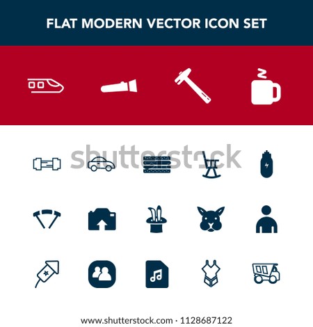 Modern, simple vector icon set with workout, torch, sky, magic, car, taxi, snack, food, transportation, exercise, burger, hot, equipment, fitness, cup, sandwich, light, upload, night, transport icons