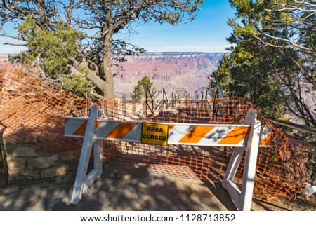Amazing picture of Grand Canyon National Park, cliff vegetation, Arizona, USA