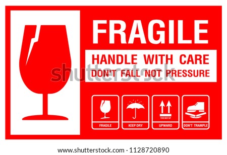 Fragile Sticker Stock Vector Images Avopix Com
