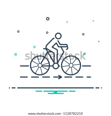 colorful icon for bicycle 