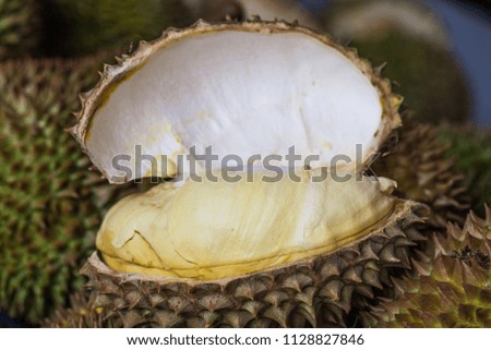 Delicious durian for sale.
