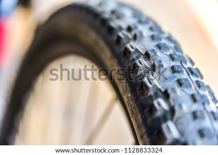 bike tire close up