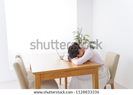 Sleeping woman image