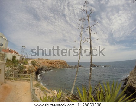 Wide angle photography of the lighthouse in Cabo de Palos, Cartagena, Murcia, Spain.