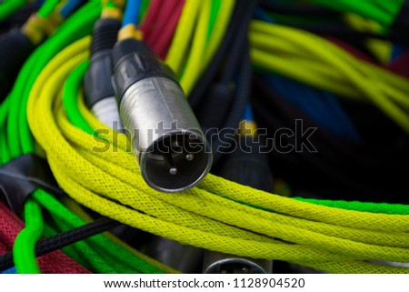 Audio XLR cable network With a variety of colors