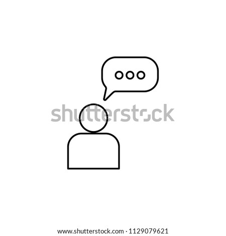 communication bobble icon. Element of sosial media network icon for mobile concept and web apps. Thin line communication bobble on white background