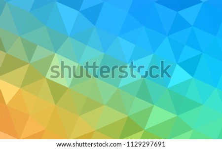 Light Blue, Yellow vector blurry triangle texture. Elegant bright polygonal illustration with gradient. A completely new design for your business.