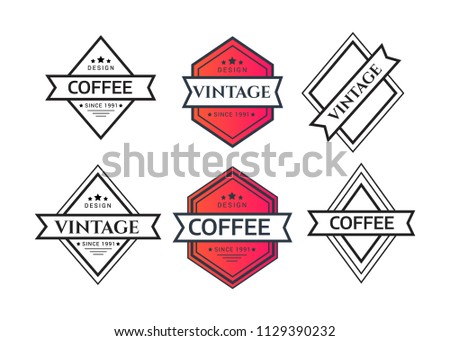 Vector logotypes elements collection. Vintage logo. Hipster label and logo