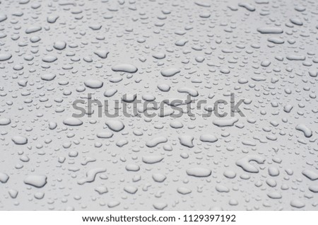 water drops on the car after raining,close up. 