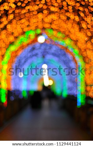 The bokeh tunnel can be used to make a beautiful background image.