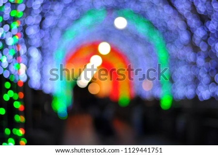 The bokeh tunnel can be used to make a beautiful background image.