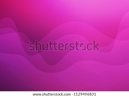 Dark Pink vector template with bent ribbons. Blurred geometric sample with gradient bubbles.  A completely new marble design for your business.