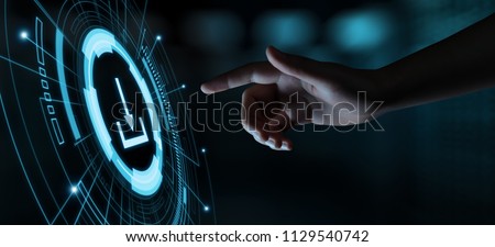 Download Data Storage Business Technology Network Internet Concept. Royalty-Free Stock Photo #1129540742