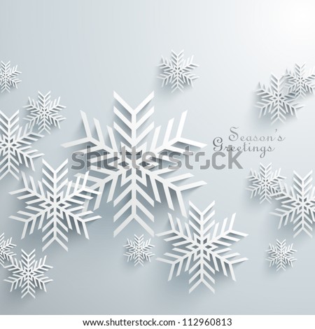 Abstract 3D Snowflakes Design
