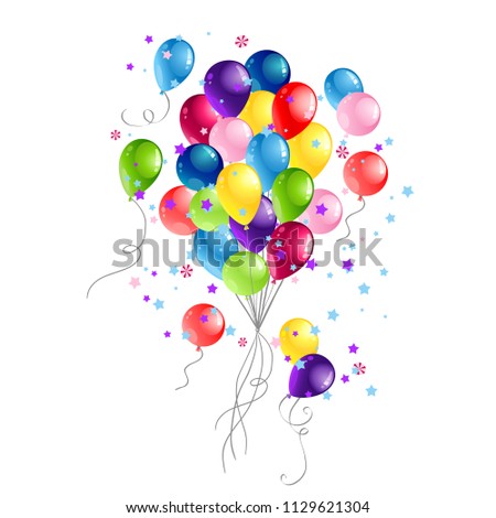 Holiday balloons bunch